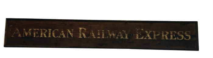 AMERICAN EXPRESS RAILWAY SIGN 11" X 71 1/2"