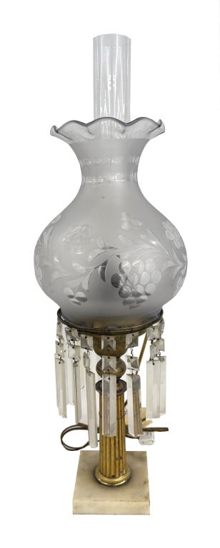 SIGNED CORNELIUS PHILADELPHIA COLUMNAR ASTRAL LAMP 23" TALL W/O CHIMNEY APPROX. 9" WIDE (1 of 8)