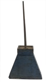 PADDLE CHURN IN OLD BLUE PAINT 11 3/4" X 23 3/4" X 54"