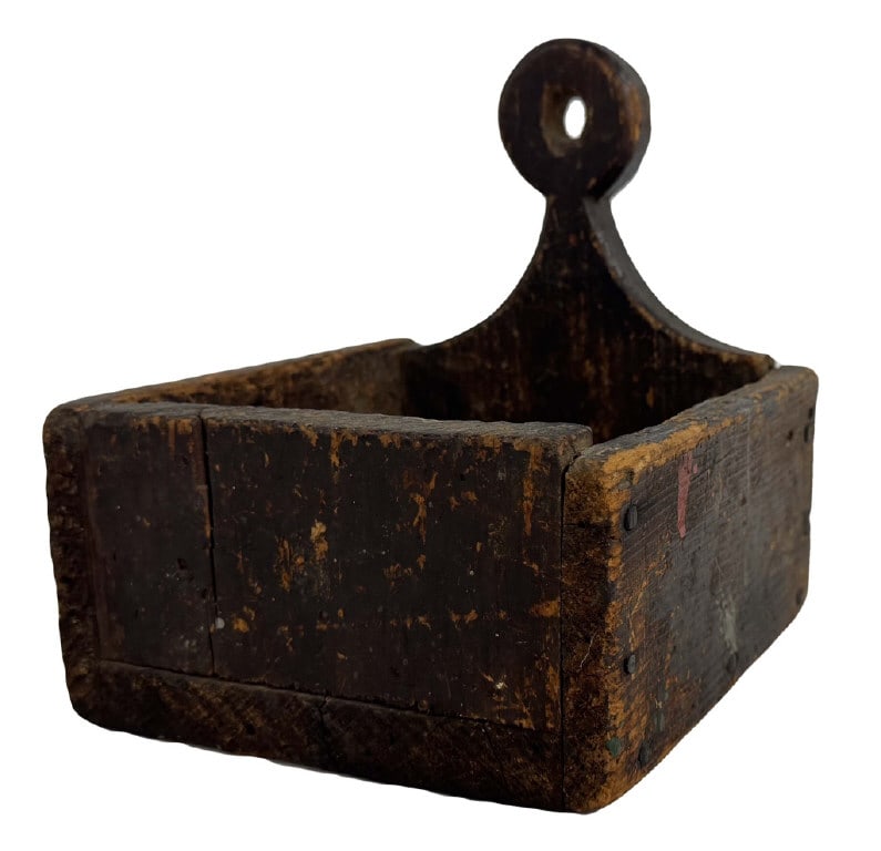 WALL BOX WITH LOLLIPOP HANGER 7 1/2" X 6 3/4" X 6" (1 of 4)