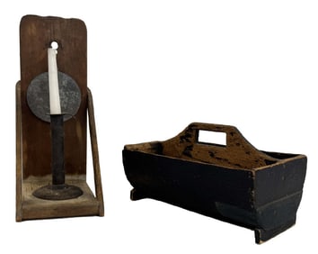 CANDLESTICK SHELF & CARRIER IN PAINT SHELF 14" TALL