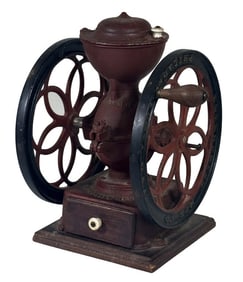 ENTERPRISE DOUBLE WHEEL COFFEE GRINDER 14 1/2" TALL
