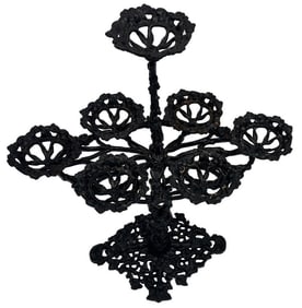 CAST IRON SEVEN POT PLANT STAND 40" X 31"