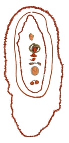 CORAL GROUP INC PENDANT, PIN, RING, 2 PR OF EARRINGS& 3 NECKLACES