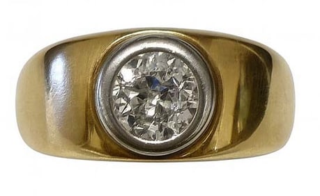 14KT YELLOW GOLD & APPROX. 1 CARAT DIAMOND RING, RING SIZE 7 1/2 8.3 DWT