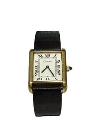 C. 1970'S VINTAGE CARTIER TANK WRIST WATCH 1 1/8" FACE, NOT WORKING