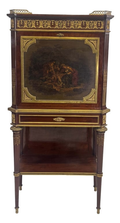 LOUIS XVI STYLE SECRETAIRE A' ABATTANT 60 1/2" X 29" X 16 1/2": LOUIS XVI STYLE SECRETAIRE A' ABATTANT 60 1/2" X 29" X 16 1/2"