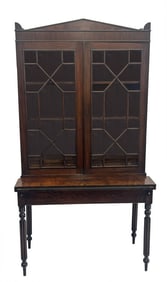 BALTIMORE MAHOGANY LADIES SECRETARY / BOOKCASE 78 1/2" X 42" X 21 3/4"