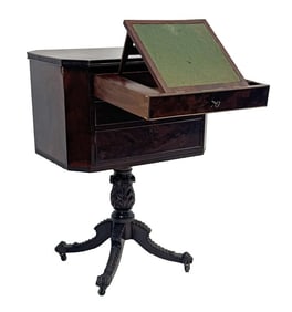 NY WORK TABLE WITH WRITING DRAWER ATTRIB. TO WORK SHOP OF DUNCAN PHYFE  31 1/4" X 22 1/2" X 15 3/4"