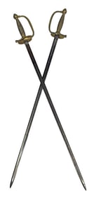 2 NON COMMISSIONED OFFICERS SWORDS, CIVIL WAR ISSUE MADE BY C. ROBY , CHELMSFORD MA,INSPECTED BY