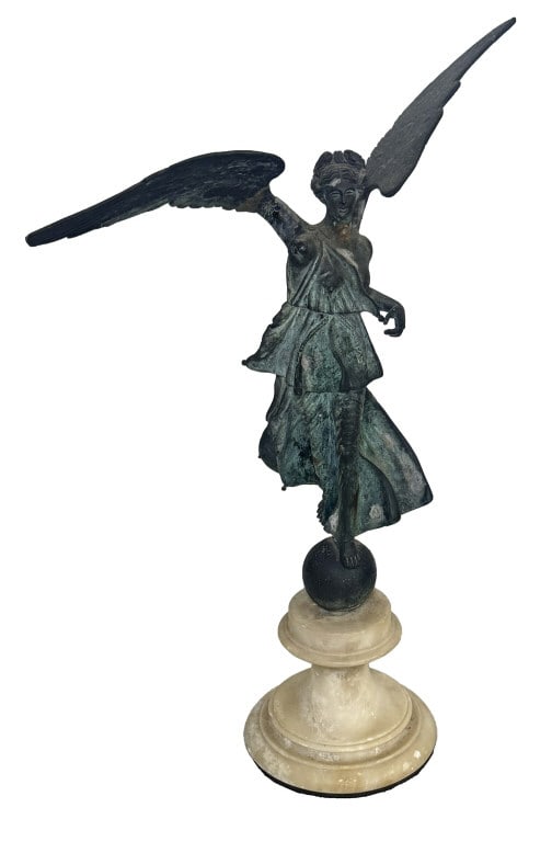 GRAND TOUR BRONZE "WINGED VICTORY" ON MARBLE BASE 15" TALL (1 of 6)