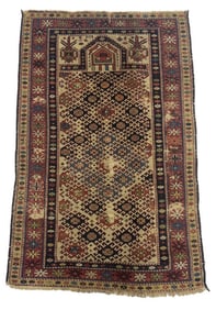 ANTIQUE SHIRVAN PRAYER RUG, LOW SPOT