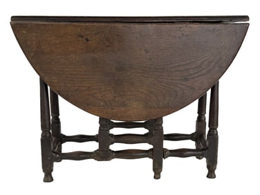 18THC. MINIATURE GATE LEG TABLE 22" X 31" X 11" CLOSED 33 1/4" OPEN