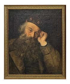 OIL / CANVAS FRIEDRICH KRAUS PORTRAIT OF A SCHOLAR (1826-1894) 22" X 18"