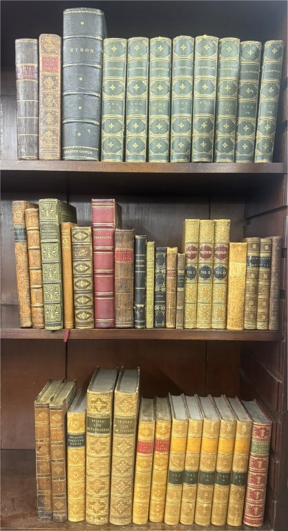 OVER 40 VOLUMES OF VINTAGE LEATHER BOUND BOOKS (1 of 4)