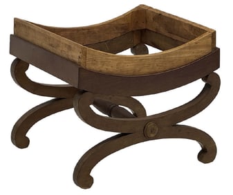 BOSTON "X" BASED OTTOMAN FRAME, NO UPHOLSTERY 18" X 21" X 18"