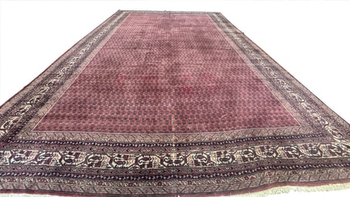 20TH C. ORIENTAL CARPET MINOR WEAR & MOTH DAMAGE 13' 4" x 20'