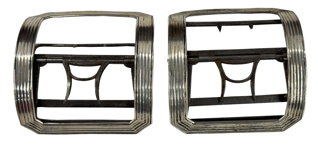 PR OF GEO III ENGLISH STERLING SHOE BUCKLES: PR OF GEO III ENGLISH STERLING SHOE BUCKLES