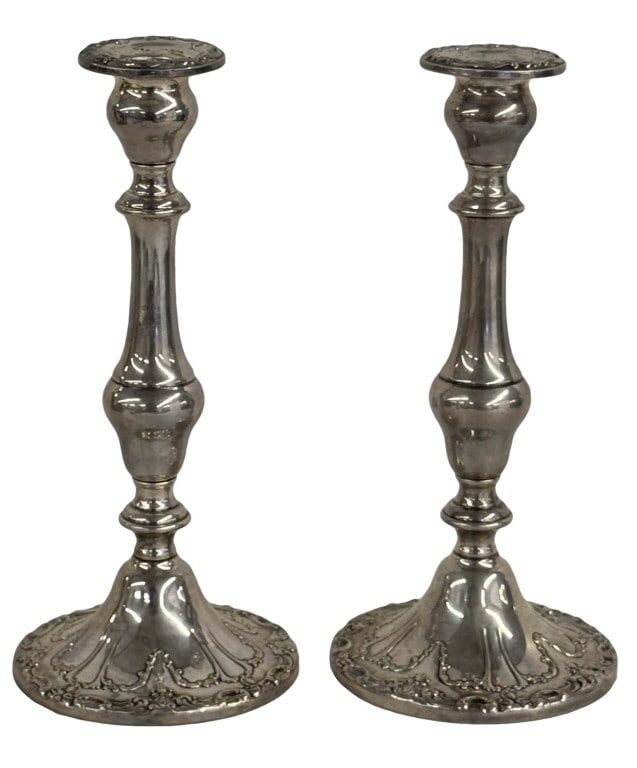 GORHAM STERLING SILVER 9 1/2" TALL CANDLESTICKS WEIGHTED (1 of 4)