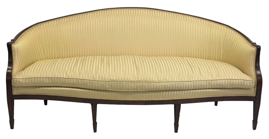 CONTEMPORARY SOFA W/ DOWN CUSHION & SPADE FEET 36" X 80" X 35" (1 of 5)