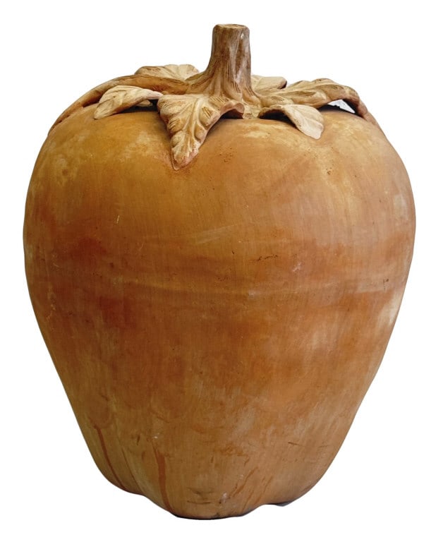 ITALIAN TERRA COTTA PLUM GARDEN ORNAMENT ARGILLA GALESTRO, ITALY 28" X 22": ITALIAN TERRA COTTA PLUM GARDEN ORNAMENT ARGILLA GALESTRO, ITALY 28" X 22"