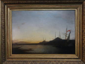 Oil On Canvas "Constantinople" Signed Amedee Rosier