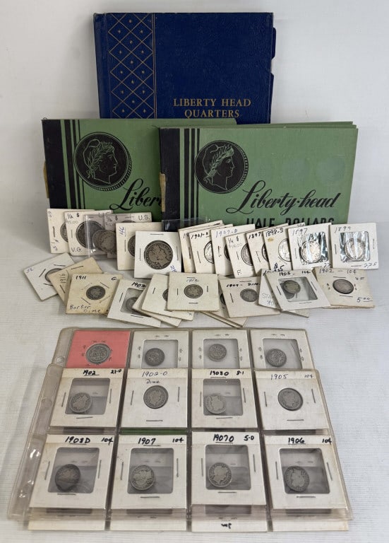 LIBERTY HEAD COINAGE 1892 -1916 INC. 74 DIMES, 45 QUARTERS & 28 HALF DOLLARS (1 of 1)