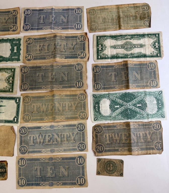 EARLY US & CONFEDERATE CURRENCY - 6