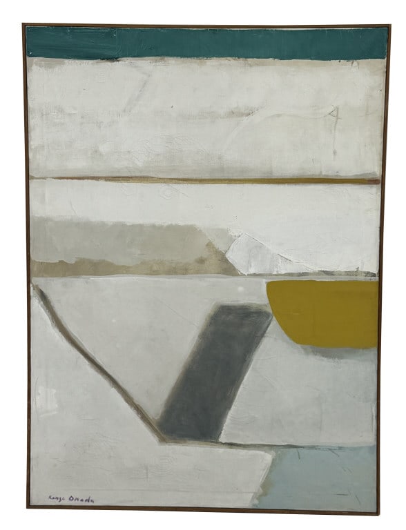 KENZO OKADA (1902-1982) "VOICE OF SILENCE" O/C PROV. PARSON GALLERY 15 EAST 57TH ST. NY,NY 45" X 32 (1 of 5)