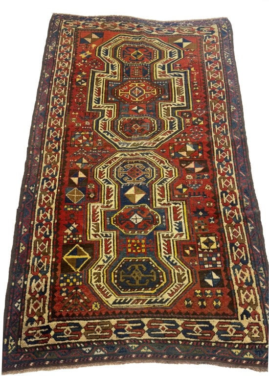 KURDISH KAZAK AREA RUG 102" X 55" (1 of 5)