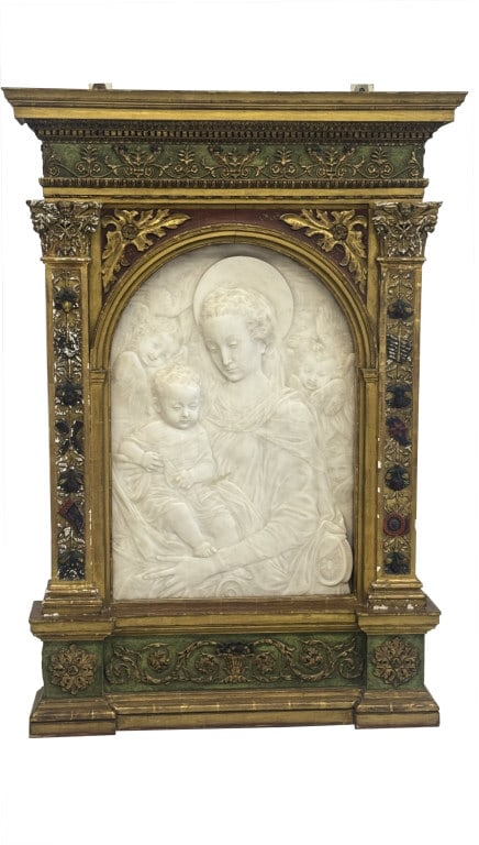 MARBLE BAS RELIEF STUDIO OF ANTONIO ROSSELINO MARBLE 31" X 22" 53" X 37" OVERALL (1 of 9)