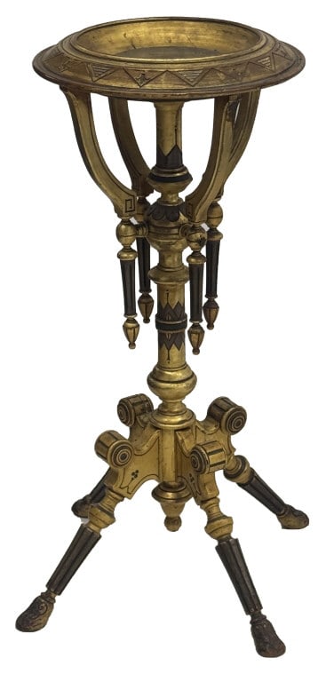 LATE 19THC. GILTWOOD PEDESTAL 33" X 14 1/2" (1 of 3)