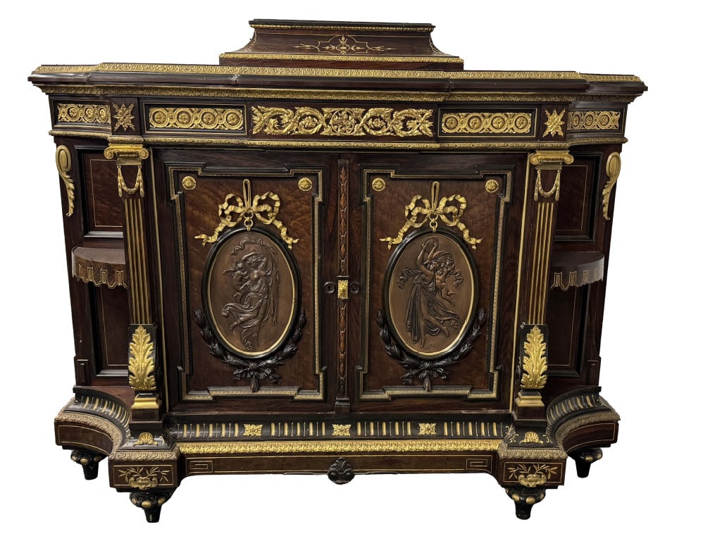 POTTIER & STYMUS, NY AESTHETIC MOVEMENT CREDENZA 51" X 62 1/4" X 21" (1 of 12)