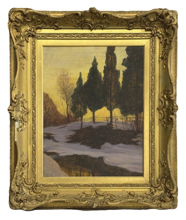 OIL / CANVAS WALTER LAUNT PALMER "TWILIGHT" 26" X 20": OIL / CANVAS WALTER LAUNT PALMER "TWILIGHT" 26" X 20"