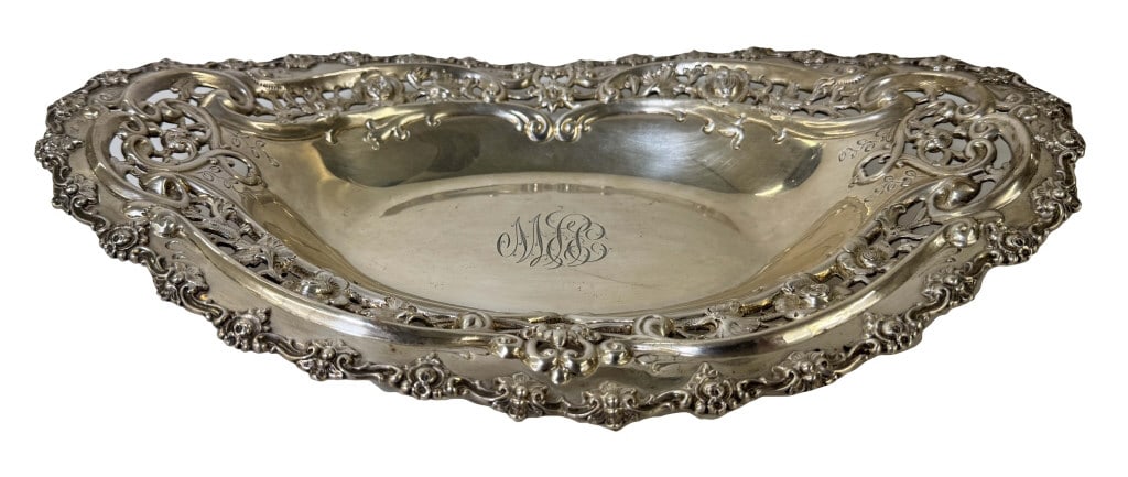 HOWARD & CO. STERLING SILVER BREAD TRAY 14" LONG APPROX. 20.8 TROY OZ (1 of 4)
