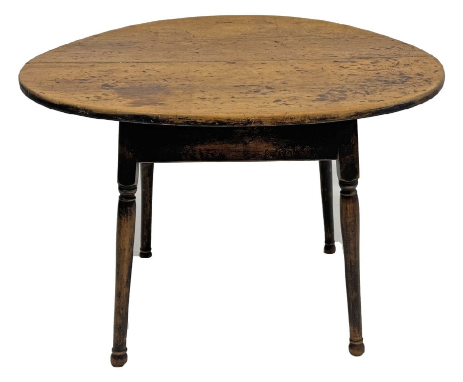 BUTTON FOOT SPLAY LEG TAP TABLE W/ 2 BOARD TOP 26 1/2" X 37 1/2" X 32 1/2": BUTTON FOOT SPLAY LEG TAP TABLE W/ 2 BOARD TOP 26 1/2" X 37 1/2" X 32 1/2"