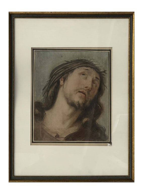 OLD MASTER WATERCOLOR "CHRIST" 12 1/2" X 10 1/4" (1 of 3)