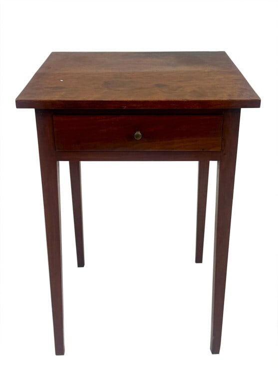 COUNTRY HEPPLEWHITE CHERRY TAPERED LEG STAND 1 DRAWER 27 1/4" X 19 3/8" X 19 1/8" (1 of 6)