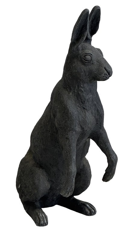 ENGLISH CAST LEAD LIFE SIZED HARE 21" X 6 1/2" X 13" (1 of 7)