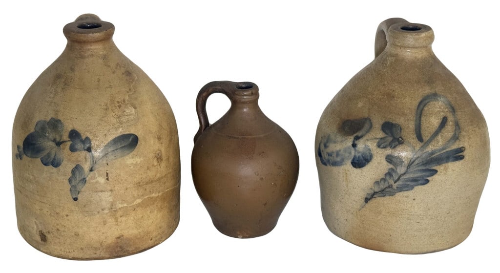 2 N. CLARK JR. JUGS,10 1/2" & SMALL 7" BROWN JUG (1 of 5)