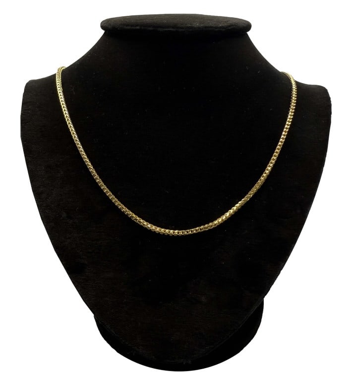 14KT GOLD BOX CHAIN, MARKED ITALY 14 KT, 30" LONG (1 of 3)