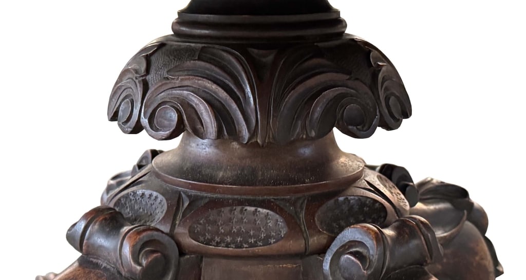 CIRCASSIAN WALNUT TILT TOP BREAKFAST TABLE - 7