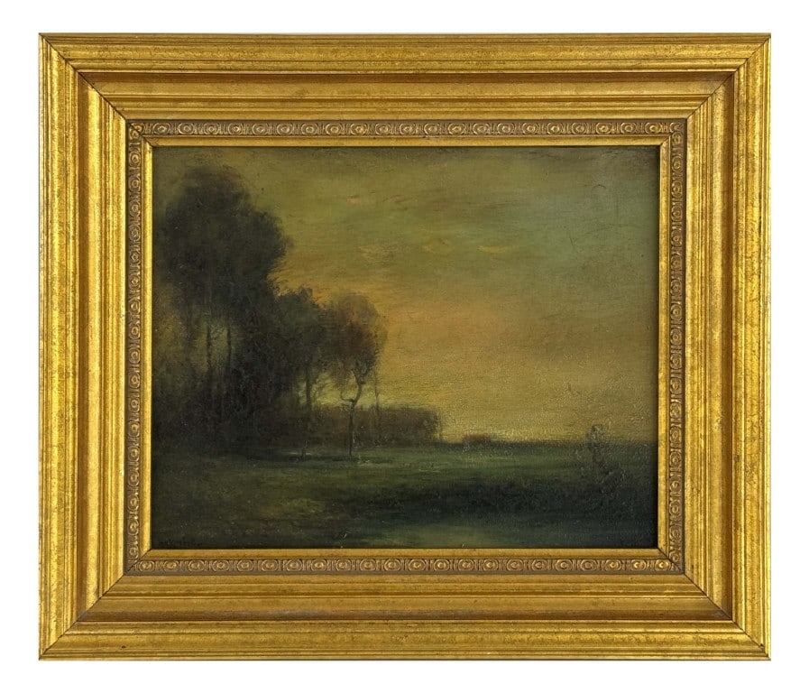 O/C TONALIST LANDSCAPE SGND H.M. KITCHELL (1862- 1944) 8" X 10": O/C TONALIST LANDSCAPE SGND H.M. KITCHELL (1862- 1944) 8" X 10"