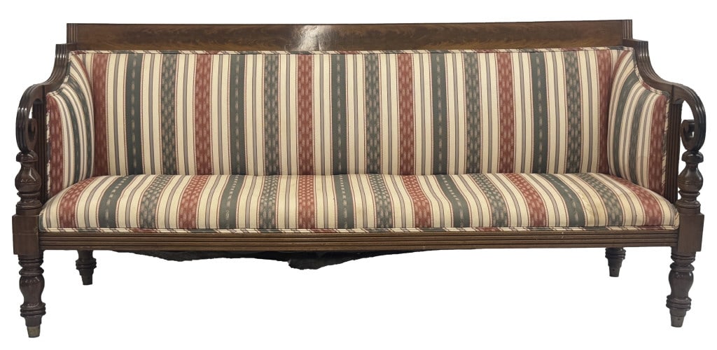 BOSTON DROP ARM LATE FEDERAL SOFA 35" X 75" X 26" (1 of 5)