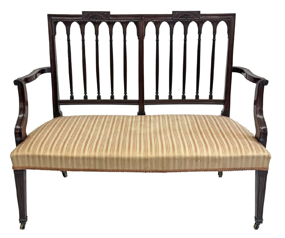 NYC FEDERAL TWO SEAT SETTEE 36" X 44" X 21" (1 of 6)