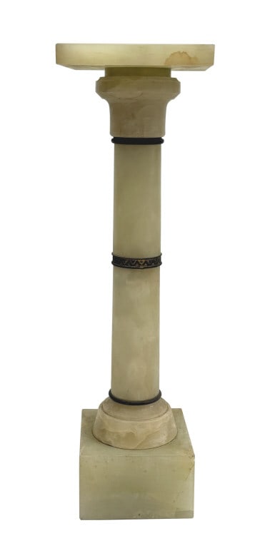 CARVED MARBLE PESESTAL /COLUMN 40 7/8" X 12" X 12" (1 of 7)