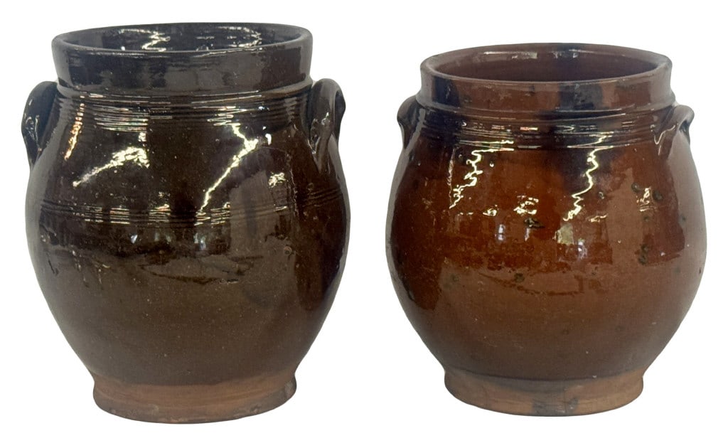 2 PCS NEW YORK STATE REDWARE, TALLEST 10" X 8 1/2" (1 of 2)