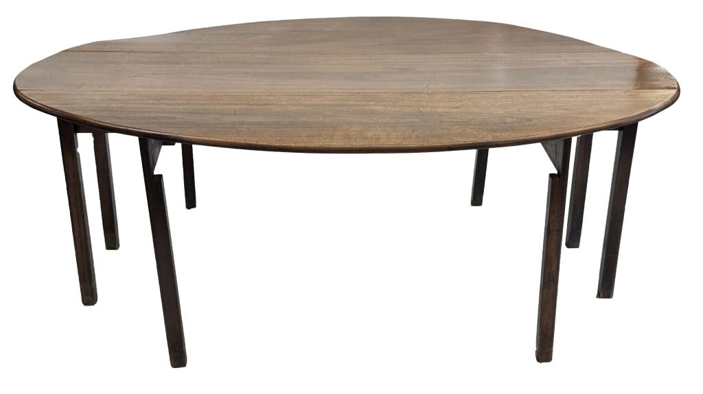 ENG CHIPPENDALE WAKE TABLE W/ BEADED CHIPPENDALE SQUARE LEG 30" X 85" X 62 1/2" OPEN (22" CLOSED) (1 of 6)