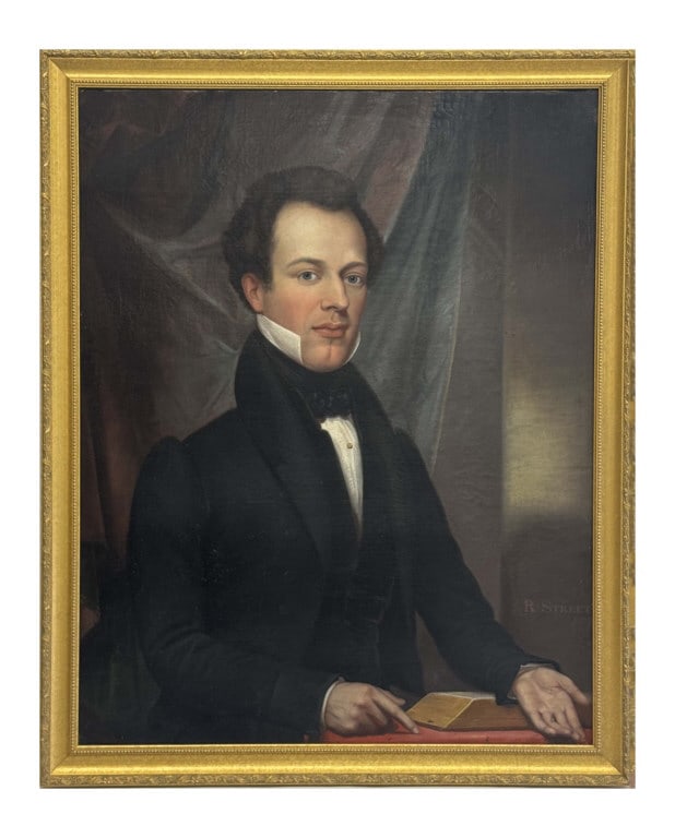 AMERICAN SCHOOL PORTRAIT OF A DISINGUISHED GENT 36" X 28" (1 of 6)