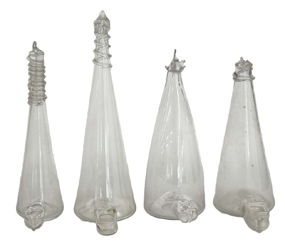 4- 19THC. FRENCH BLOWN GLASS BIRD FEEDERS (1 of 6)